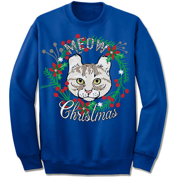 Ugly cat online christmas sweater walmart