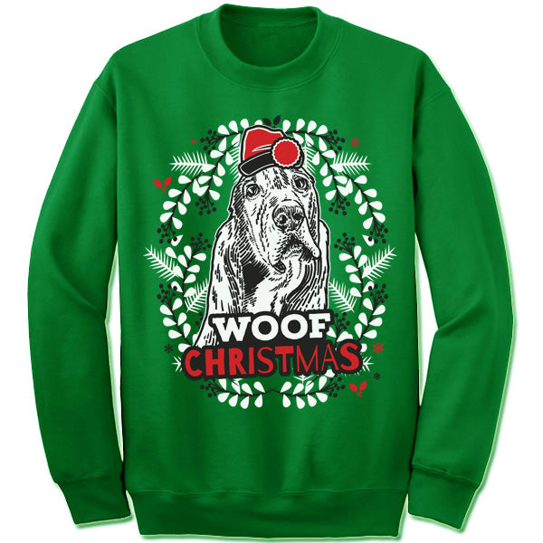 Basset hound ugly christmas sweater deals
