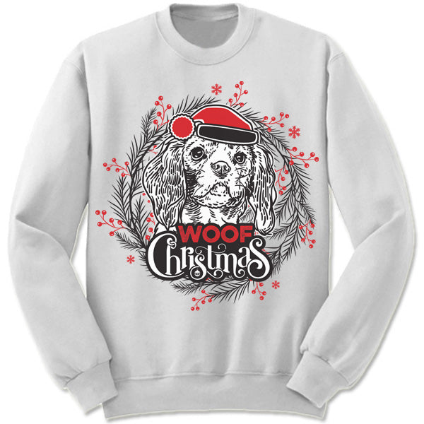 Cavalier King Charles Spaniel Ugly Christmas Sweater. Merry