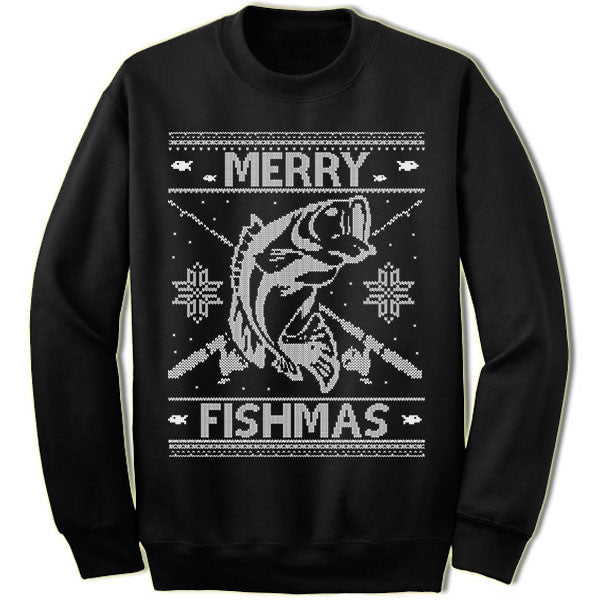 Merry Fishmas Ugly Christmas Sweater. Merry Christmas Sweaters