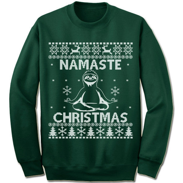 Namaste christmas sweater clearance