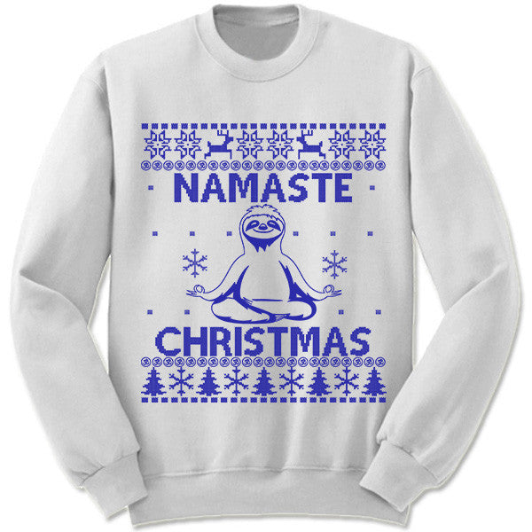 Namaste Christmas Sloth Ugly Christmas Sweater