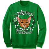 Abyssinian Cat Ugly Christmas Sweater.