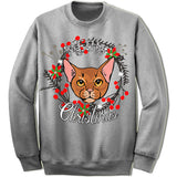 Abyssinian Cat Ugly Christmas Sweater.
