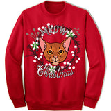 Abyssinian Cat Ugly Christmas Sweater.