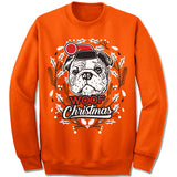 Bulldog Ugly Christmas Sweater.