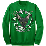 Bombay Cat Ugly Christmas Sweater.