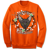 Bombay Cat Ugly Christmas Sweater.