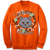 Chartreux Cat Ugly Christmas Sweater.