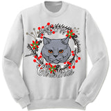 Chartreux Cat Ugly Christmas Sweater.