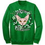 Cornish Rex Cat Ugly Christmas Sweater.