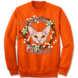 Cornish Rex Cat Ugly Christmas Sweater.