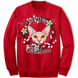 Cornish Rex Cat Ugly Christmas Sweater.