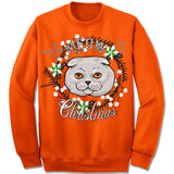 Highland Fold Cat Ugly Christmas Sweater.