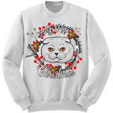 Highland Fold Cat Ugly Christmas Sweater.