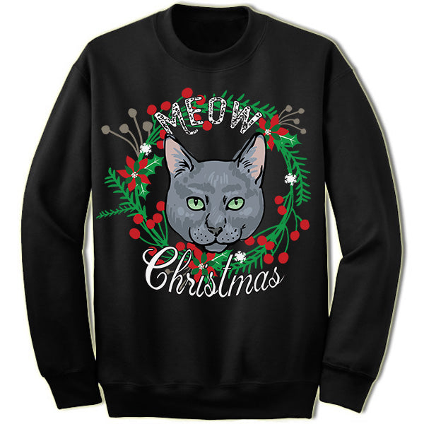 Russian Blue Ugly Christmas Sweater