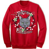 Russian Blue Ugly Christmas Sweater.
