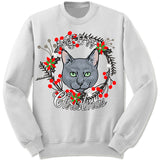 Russian Blue Ugly Christmas Sweater.