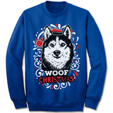 Siberian Husky Ugly Christmas Sweater.