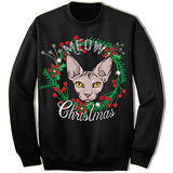 Sphynx Ugly Christmas Sweater.