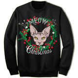 Sphynx Ugly Christmas Sweater.