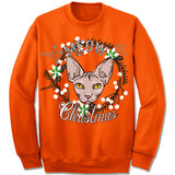 Sphynx Ugly Christmas Sweater.