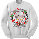 Sphynx Ugly Christmas Sweater.