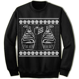 Dessert Ugly Christmas Sweater. Cupcake. Muffin. Cherry.