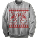 Dessert Ugly Christmas Sweater. Cupcake. Muffin. Cherry.