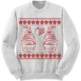 Dessert Ugly Christmas Sweater. Cupcake. Muffin. Cherry.