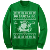 Barista Ugly Christmas Sweater.