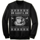 Barista Ugly Christmas Sweater.