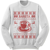 Barista Ugly Christmas Sweater.