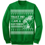 Bartender Ugly Christmas Sweater.