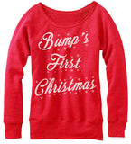 Bump's First Christmas Off The Shoulder Sweatshirt