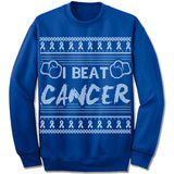 I Beat Cancer Ugly Christmas Sweater.