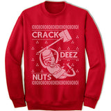 Crack Deez Nuts Ugly Christmas Sweater.