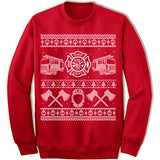 Firefighter Ugly Christmas Sweater.