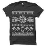 Firefighter Christmas Ugly T-Shirt.