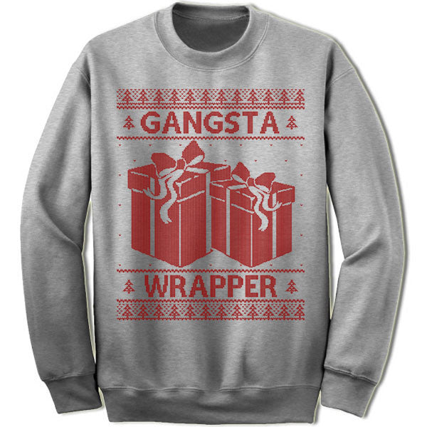 Ugly christmas online sweater gangsta wrapper