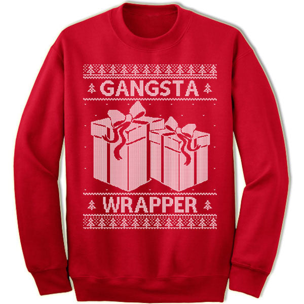 Gangsta Wrapper Ugly Christmas Sweater.