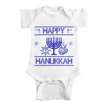 Happy Hanukkah Ugly Christmas Onesie.