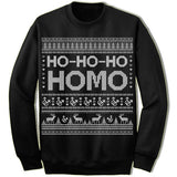 Ho-Ho-Ho Homo Ugly Christmas Sweater. LGBT