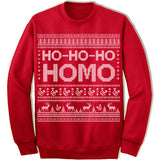 Ho-Ho-Ho Homo Ugly Christmas Sweater. LGBT