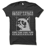 Meowy Catmas Christmas Ugly T-Shirt.