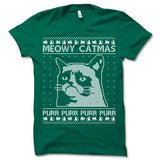 Meowy Catmas Christmas Ugly T-Shirt.