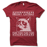Meowy Catmas Christmas Ugly T-Shirt.