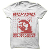 Meowy Catmas Christmas Ugly T-Shirt.