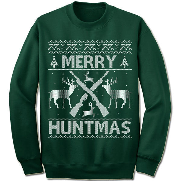 Merry Huntmas Ugly Christmas Sweater.