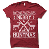 Merry Huntmas Ugly Christmas T-Shirt.